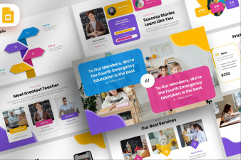 Colorful School Profile Google Slide Template